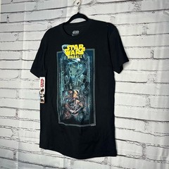Disney Star Wars Black and Blue Short Sleeve Tee SZ M Pinball Graphic Streetwear