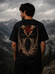 Fallen Angel T-Shirt, Dark Japanese Streetwear Tee, Gothic Anime Shirt