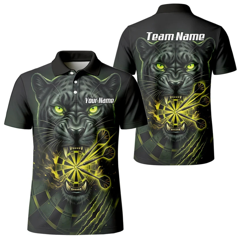 Custom Name Black Panther and Dart Polo Shirt For Men HS1244