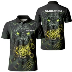 Custom Name Black Panther and Dart Polo Shirt For Men HS1244