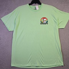 Peanuts® Hiking Snoopy t shirt Men XL Green Charlie Brown Classic Camping NWT