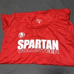Unisex Spartan Race Volunteer Tee Shirt Red Long Sleeve Craft Brand Size X Large