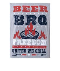 Way To Celebrate Men’s Gray Americana Graphic Beer BBQ United Muscle Tank Top