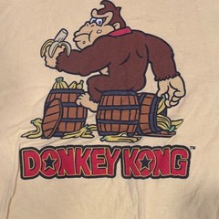 Donkey Kong T Shirt yellow size L Nintendo Flashback