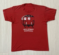 Vintage 80s MTA ‘207th Street Overhaul’ Team Work Shirt Large NYC Subway R-33