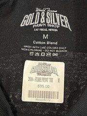 Gold And Silver Pawn Shop Las Vegas Nevada Store Front Tee Shirt Sz Medium Black
