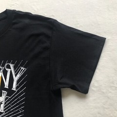Johnny Cash The Man In Black Mens Black Crewneck Graphic T-shirt L Chest 43″ NWT
