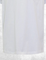 Men’s Seasalt Cotton Crew Neck Chest Pockets T-shirt White Salt Cyan Boxy Fit
