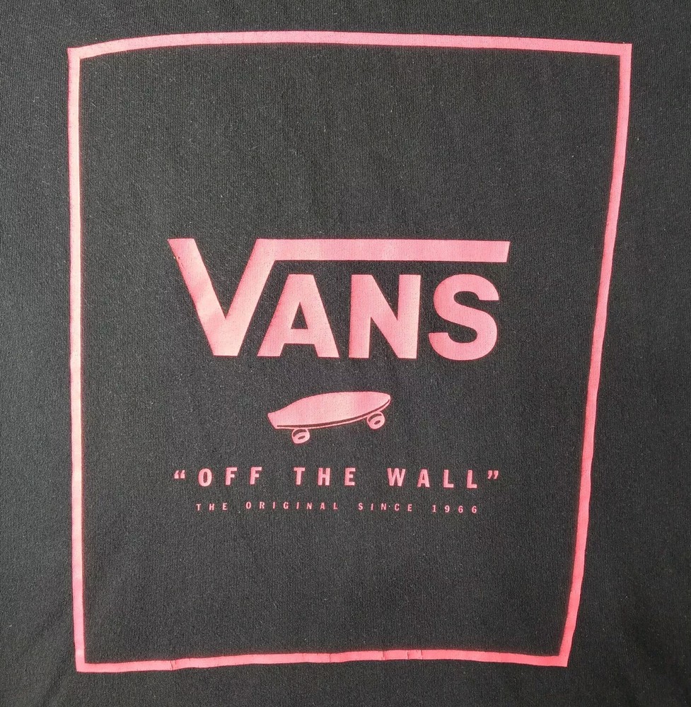 Vans T Shirt S Slim Fit Off The Wall The Original Since 1966 Skater Red Black