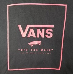 Vans T Shirt S Slim Fit Off The Wall The Original Since 1966 Skater Red Black