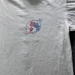 VTG Costa Rica Shirt Mens L White Graphic Tee Embroidered Map Logo Lightweight