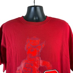 Adidas NC State Wolfpack T-Shirt Men’s Large Red Tuffy Mascot Graphic Tee NCAA