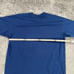 VTG Sailboat Art Tee Shirt Mens XL Blue Gold Foil Print 80s USA Single Stitch