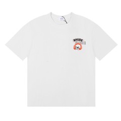 NEW Men Women RHUDE High Quality 100% Cotton Short Sleeve Polo T-Shirt SZ:S-2XL