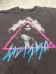Lady Gaga Graphic Print Gray Men’s T-Shirt Size Large Super Soft