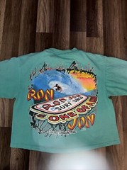 Vintage Made In USA Cocoa Beach Rona Surf Shop T-Shirt 21×21 Turquoise