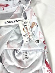 Men’s T-Shirt Free Planet Small Fun Flamingo Prints White Short Sleeve Stretch