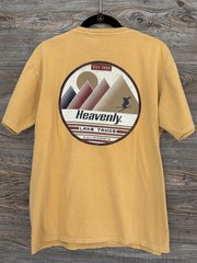 Blue 84 Heavenly Lake Tahoe CA Men’s M Yellow Double-Sided Graphic Tee Crew Neck