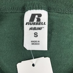 Vintage Russell Athletic Shirt Mens Small Dark Forest Green Henley NuBlend