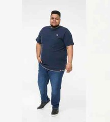 D555 Duke Big Mens Navy Waffle Textured T-Shirt 2XL 3XL 4XL 5XL 6XL (601613)
