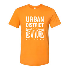 Urban District Athletic New York Apparel Unisex Short Sleeve Cotton T Shirt Grap
