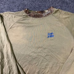Hunter’s Specialties Shirt Mens Size L Olive Scent-A-Way Tek 4 Camo Trim Hunting