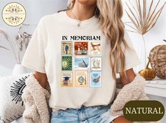 Vintage In Memoriam Stamp Collage T-Shirt Retro Political Statement Graphic Tee