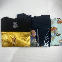 Wholesale Lot of 30 Cartoon/Anime Graphic Short Sleeve Tee Shirts(Sizes In Desc)