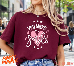 Unisex You Make Me Smile T shirt Men T shirt Women valanity Romantic