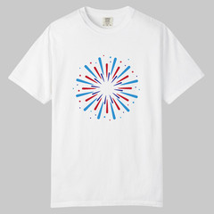 Festives Fireworks TShirts Design, Comfort Colors T Shirt, Unisex Streetwear Tee