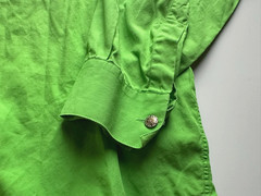 VTG Men’s Versace Classic V2 Bright Lime Green Band Collar Long Sleeve XL