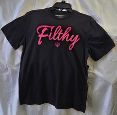 *NEW* BL101 Baseball Lifestyle 101 Size: Adult Small Black and Pink Filthy Shirt