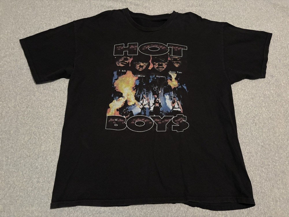 Vintage Hot Boys Rap Tee T-Shirt Lil Wayne Juvenile Young Turk BG