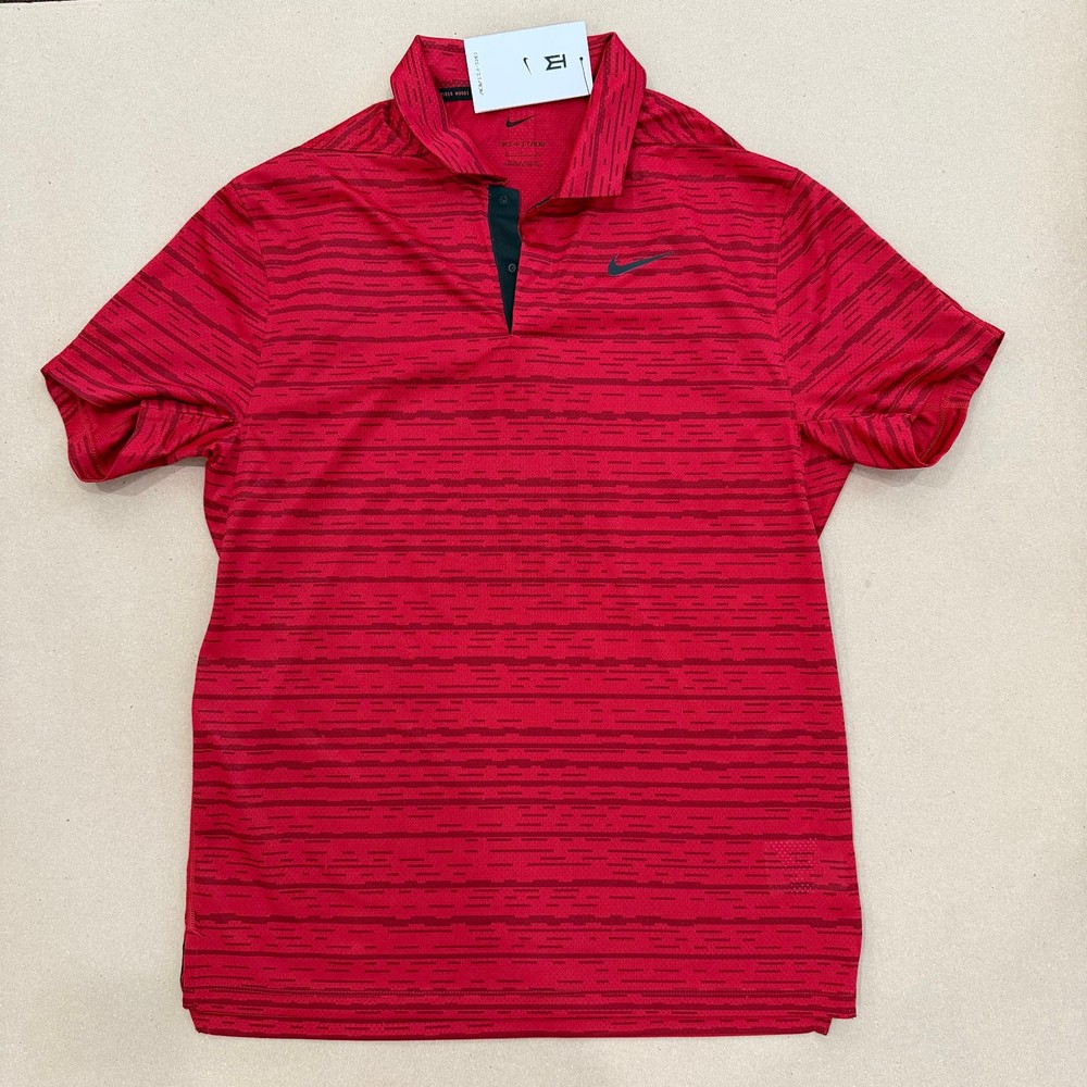 Nike Tiger Woods Dri-Fit ADV golf shirt, Red, Small (DH0789-687) NEW