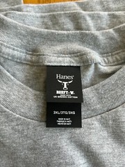HANES BEEFY Mens Short Sleeve No Pocket T Shirt ~ Navy Blue Dark Gray Light Gray