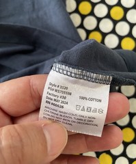 LAT Navy Blue Size L “Soy Inmigrante” Cropped Crewneck Short Sleeve T-Shirt
