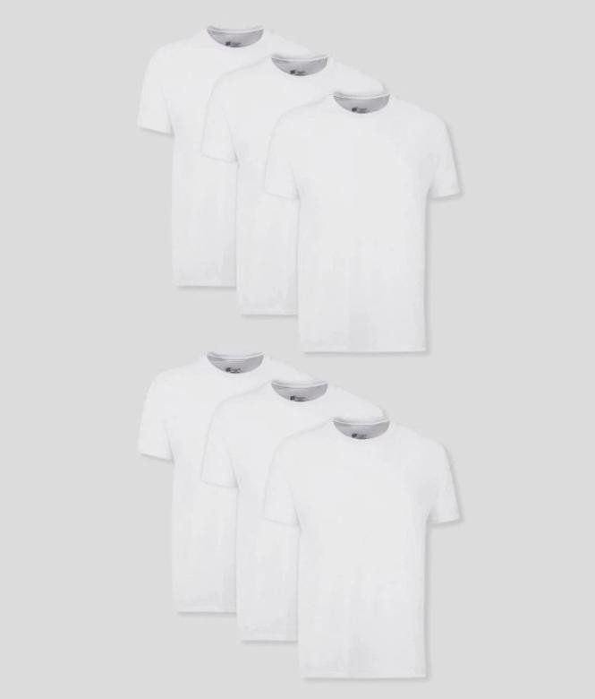 Hanes Premium Original Fit 6pk Crew Size Small White 34-36″ Fresh IQ
