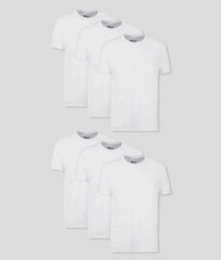 Hanes Premium Original Fit 6pk Crew Size Small White 34-36″ Fresh IQ