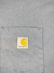 Carhartt Shirt Mens 2XL Blue Long Sleeve Pocket Graphic Loose Fit Workwear Tee
