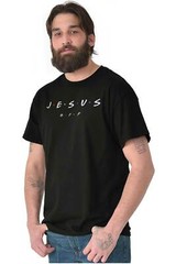 Retro Christian Faith Pop Culture Jesus BFF Womens or Mens Crewneck T Shirt Tee