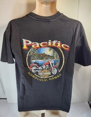 Vintage 90s Harley Davidson T Shirt Mens Large Eagle Pacific Honolulu Hawaii USA