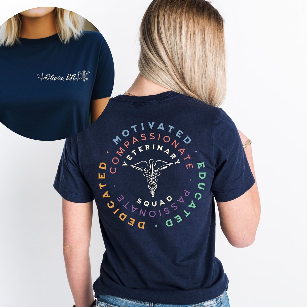 Personalized Veterinary Squad T-Shirt Vet Tech Gift