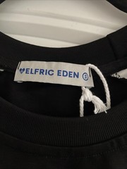 AELFRIC EDEN Contrast Color Stripe Soccer Jersey Mens Sz S Black/Wht NWT