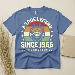 60th Birthday T Shirt Born In 1966 Gift 60 Year Old T-Shirt True Legend Sixty