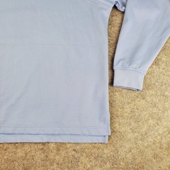 Foot Joy Shirt Mens Medium Blue High Neck Long Sleeve Logo Stretch Pullover