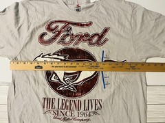 Ford Mustang Shirt Mens Large Gray Athletic Fit Legend Lives 1964 Graphic Tee