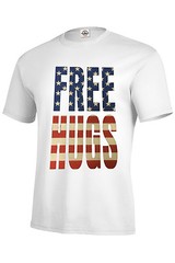 FREE HUGS USA T-SHIRT Assorted Colors Be Kind Top Seller Sizes S-5XL Kids XS-XL