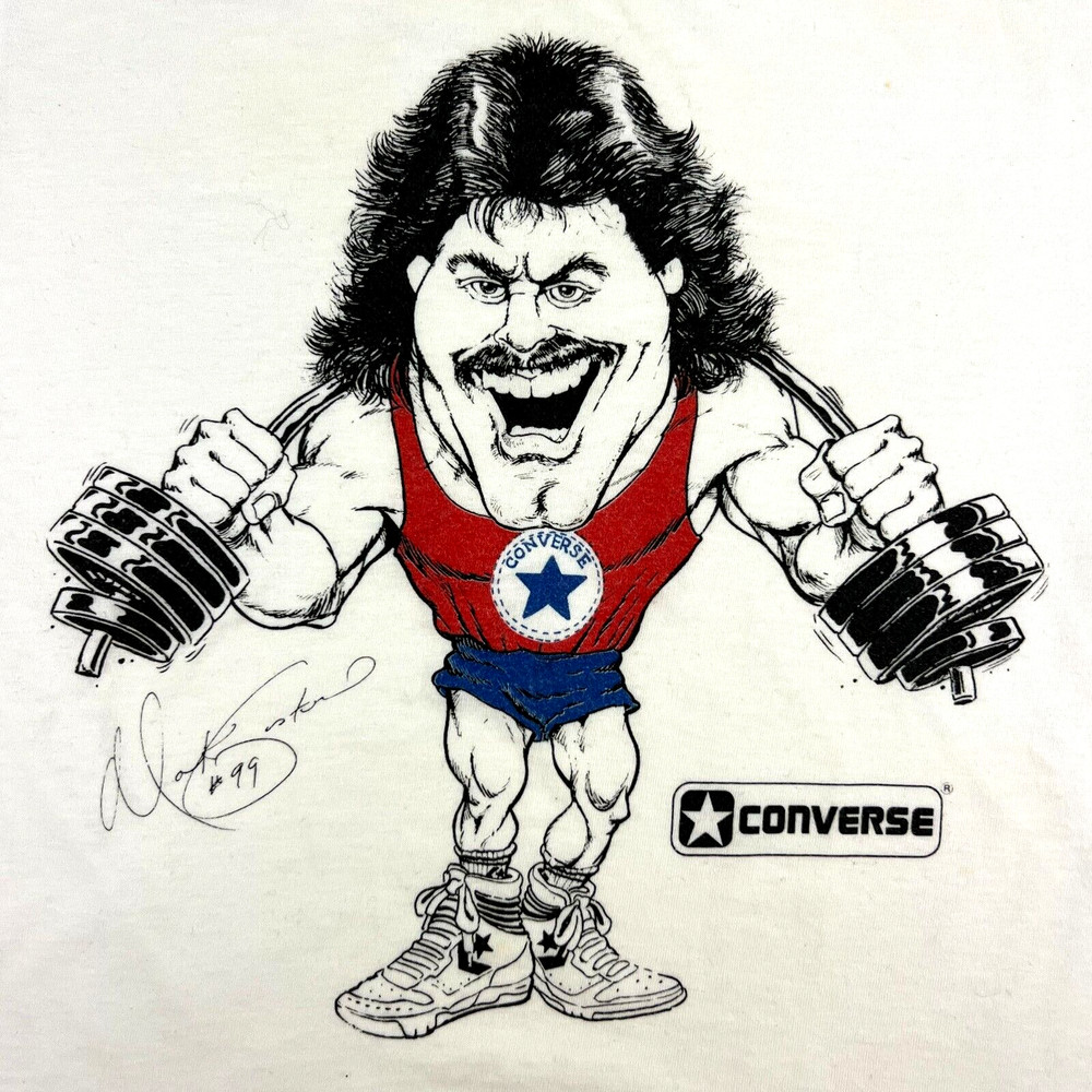 Vintage Converse T Shirt 1980s New York Jets Mark Gastineau Single Stitch Size S
