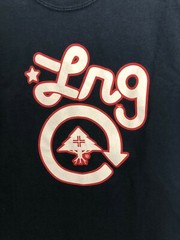LRG LIFTED RESEACH GROUP Mens M Navy Blue Red TEE T-SHIRT Logo TOP 100% Cotton