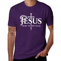 Jesus The Way The Truth The Life Shirt Christian Cross Faith Religious Gift Tee